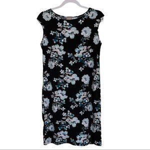 Chico’s 0 Y2K Black Floral Dress Size 4 Whimsigoth Cottagecore Feminine Beauty